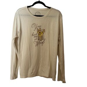 Life Is Good Cream Women's Shirt Size L